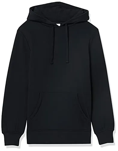 Amazon Essentials Women's French Terry Hooded Tunic Sweatshirt, Black, X-Small