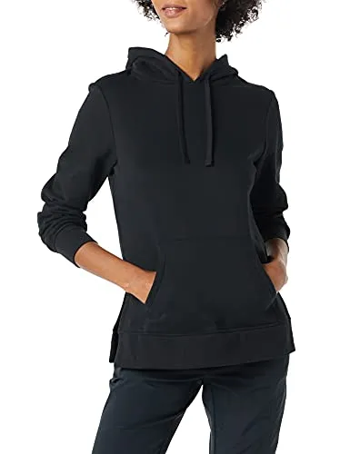 Amazon Essentials Women's French Terry Hooded Tunic Sweatshirt, Black, X-Small