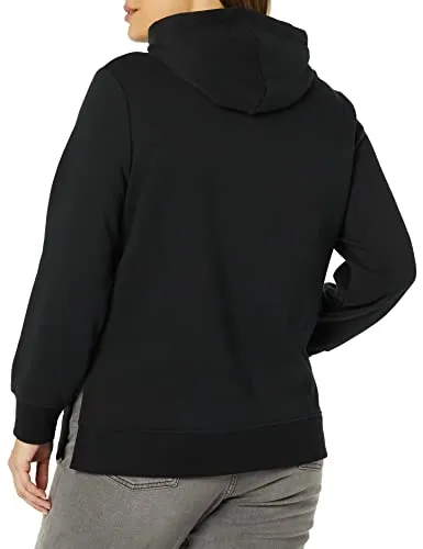 Amazon Essentials Women's French Terry Hooded Tunic Sweatshirt, Black, X-Small