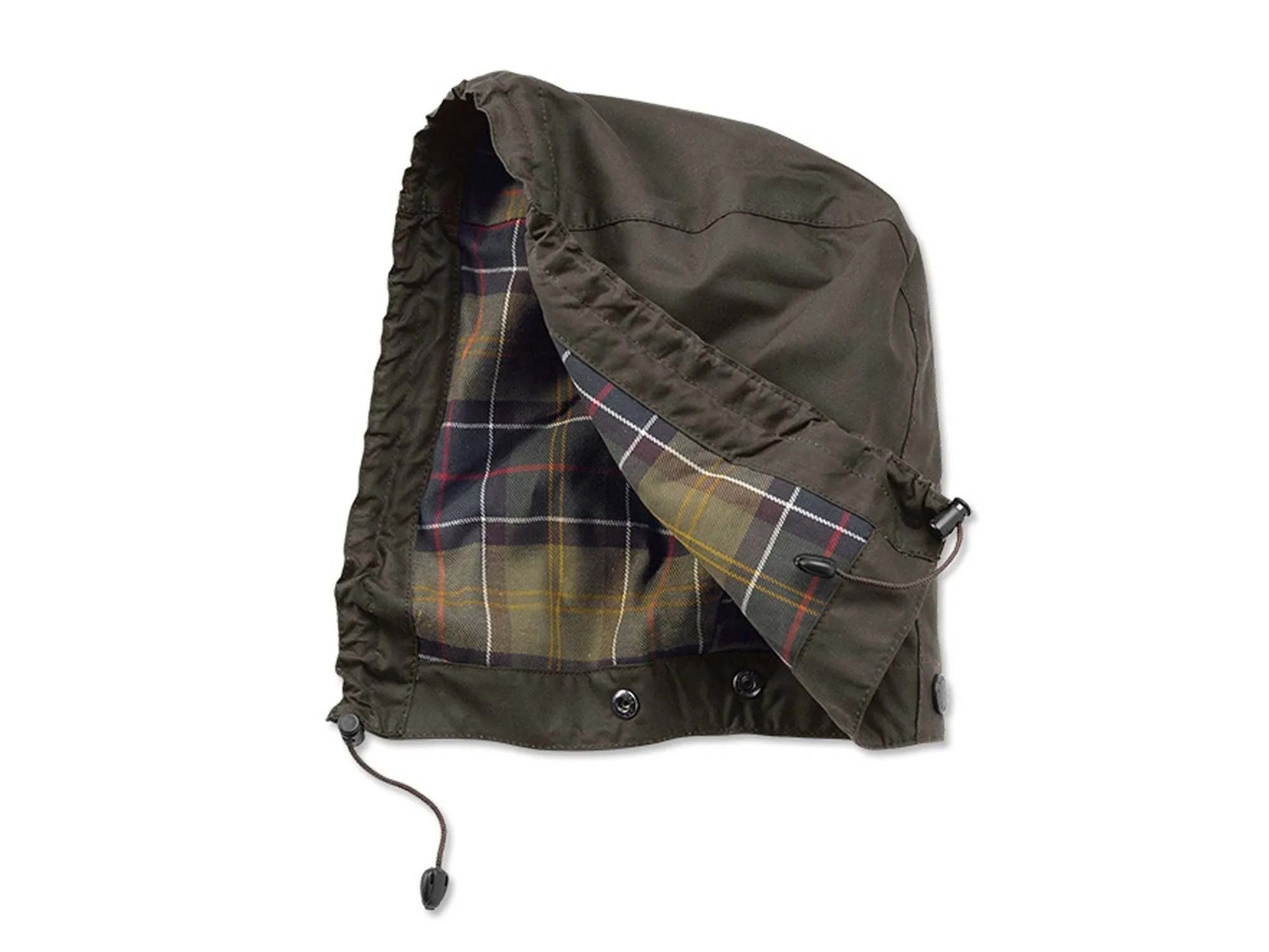 Barbour Sykoil Waxed Cotton Hood In Classic Olive