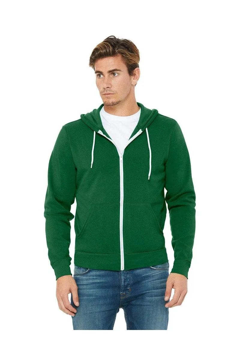 Bella Canvas 3739: Unisex Poly-Cotton Fleece Full-Zip Hoodies