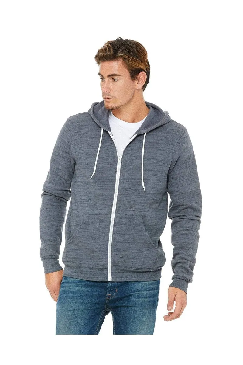 Bella Canvas 3739: Unisex Poly-Cotton Fleece Full-Zip Hoodies