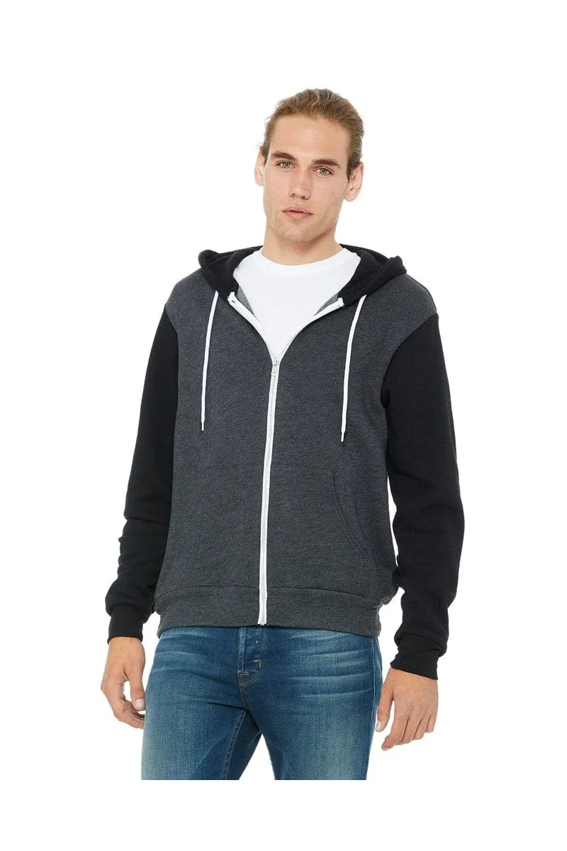 Bella Canvas 3739: Unisex Poly-Cotton Fleece Full-Zip Hoodies