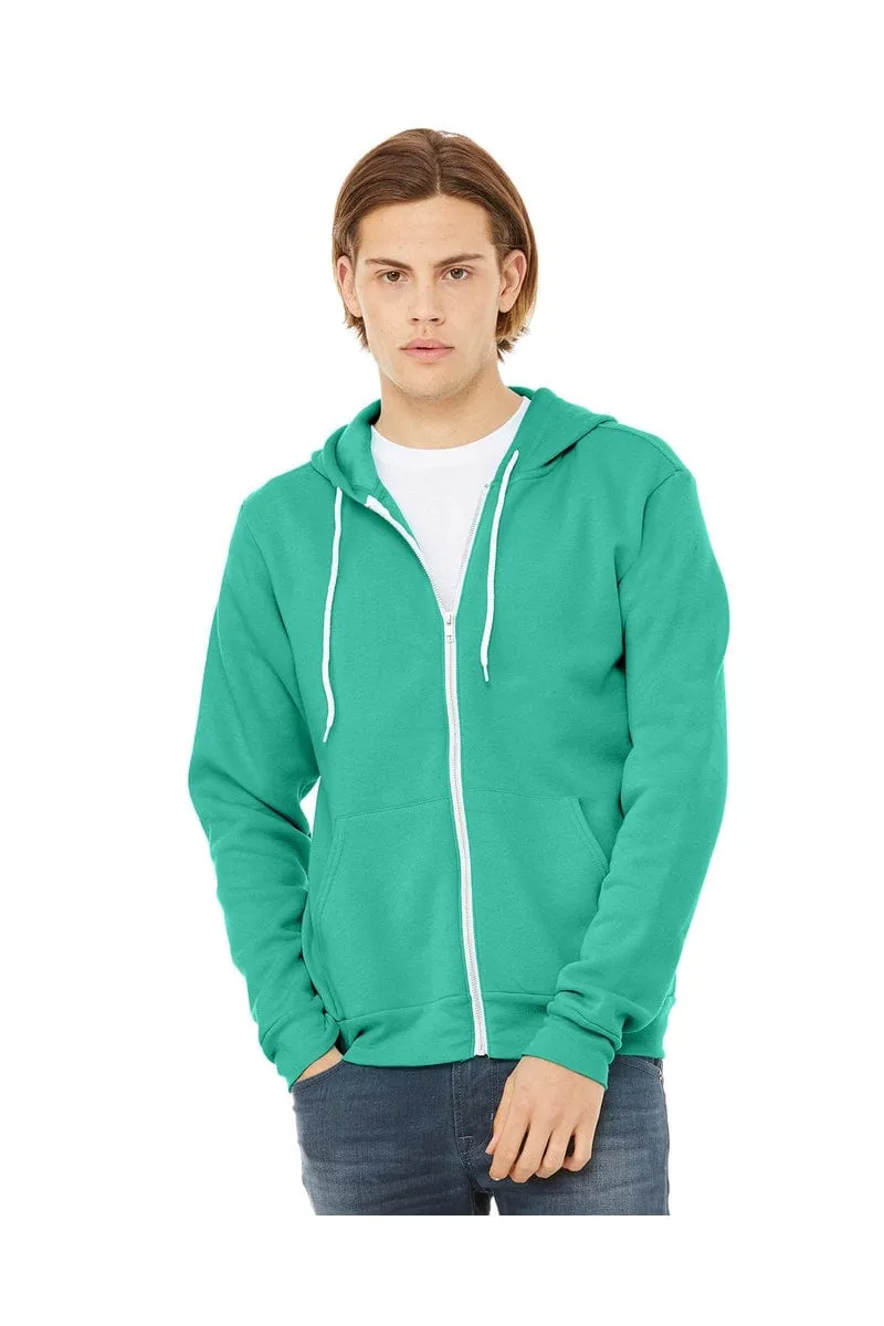 Bella Canvas 3739: Unisex Poly-Cotton Fleece Full-Zip Hoodies