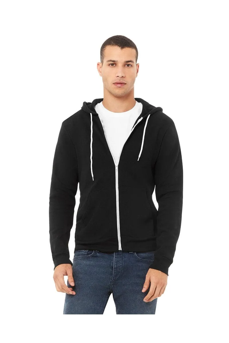 Bella Canvas 3739: Unisex Poly-Cotton Fleece Full-Zip Hoodies