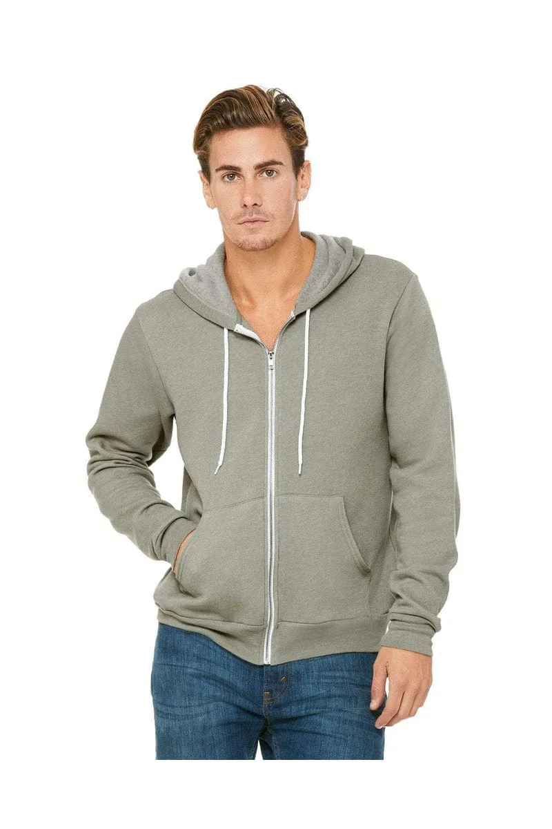 Bella Canvas 3739: Unisex Poly-Cotton Fleece Full-Zip Hoodies