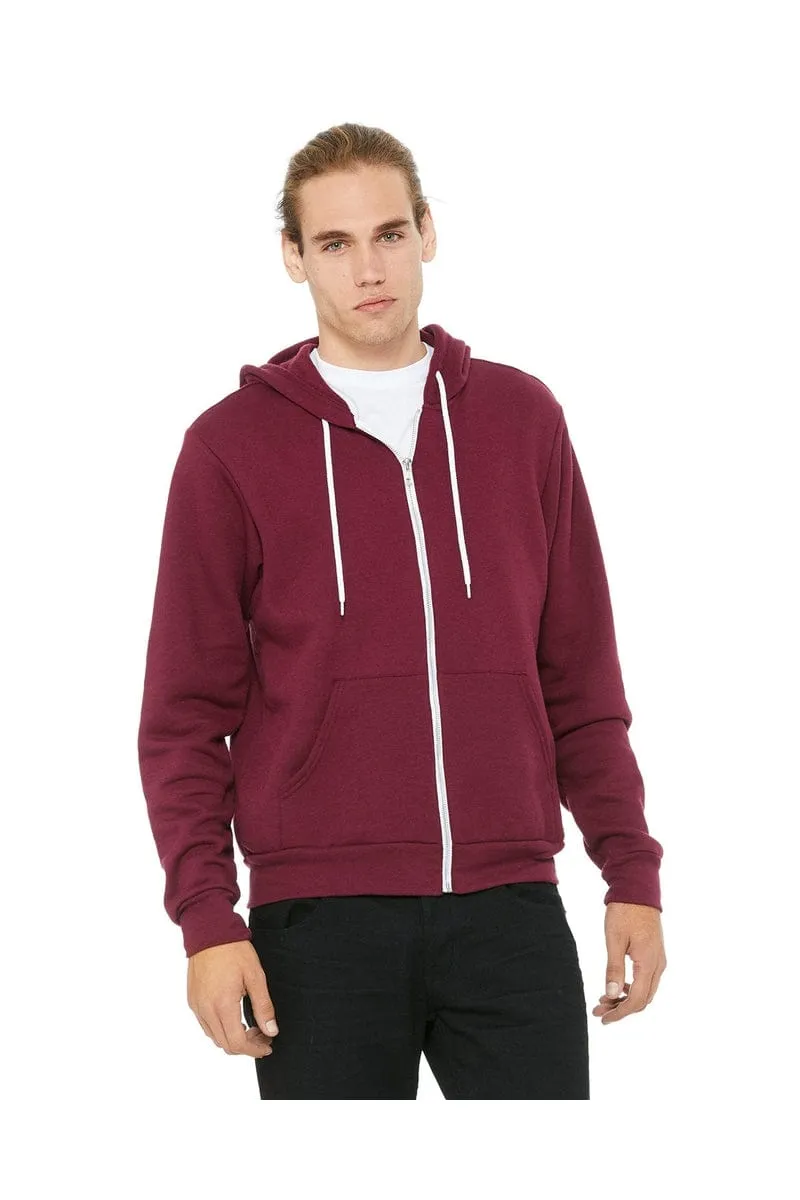 Bella Canvas 3739: Unisex Poly-Cotton Fleece Full-Zip Hoodies