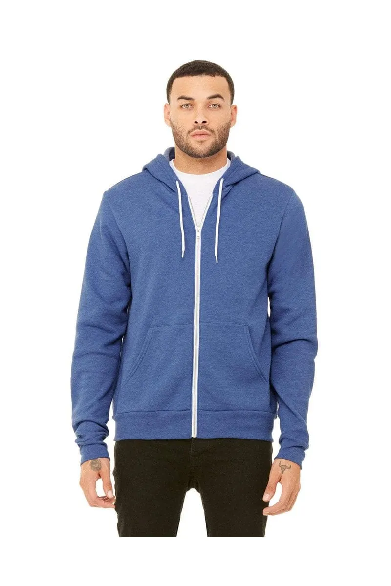 Bella Canvas 3739: Unisex Poly-Cotton Fleece Full-Zip Hoodies