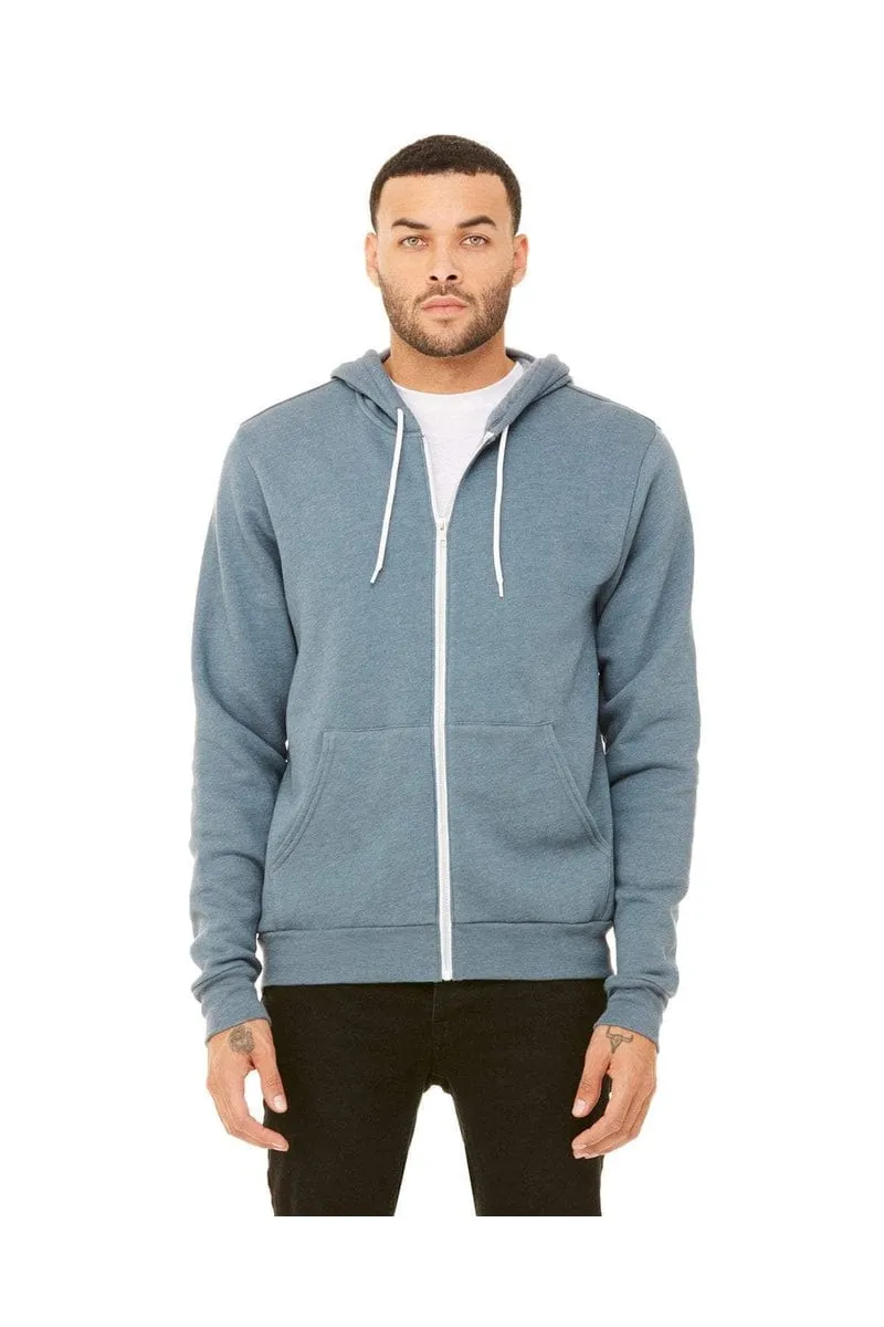 Bella Canvas 3739: Unisex Poly-Cotton Fleece Full-Zip Hoodies