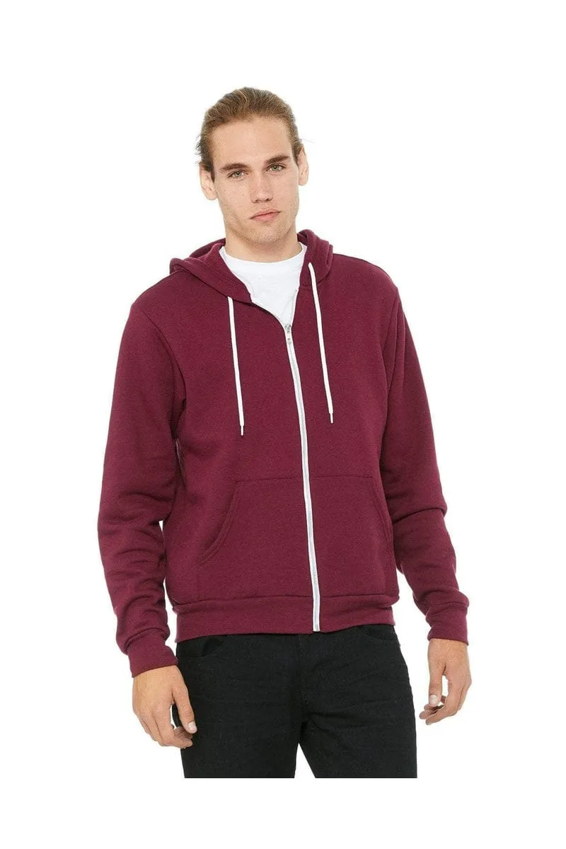 Bella Canvas 3739: Unisex Poly-Cotton Fleece Full-Zip Hoodies