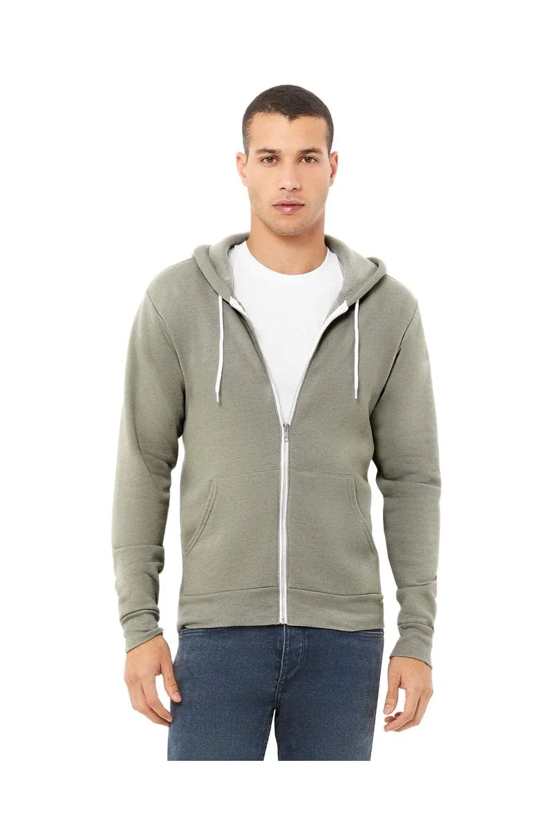 Bella Canvas 3739: Unisex Poly-Cotton Fleece Full-Zip Hoodies