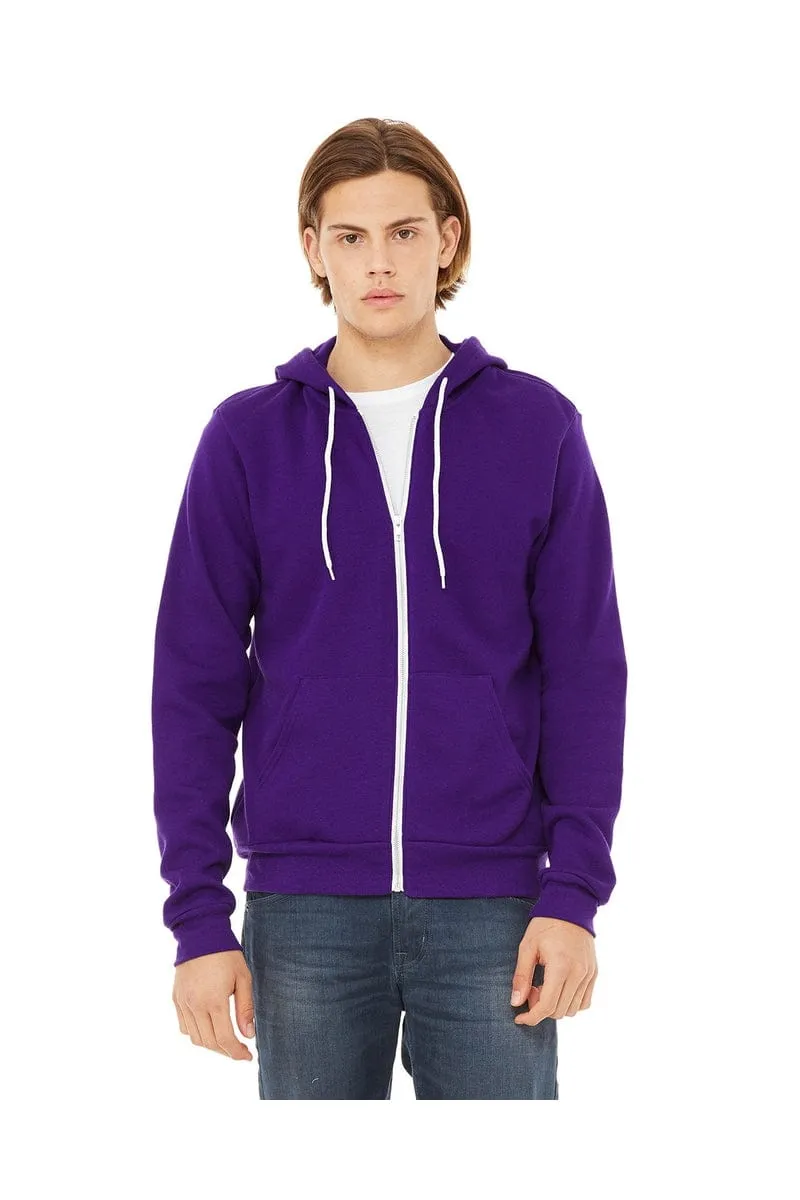 Bella Canvas 3739: Unisex Poly-Cotton Fleece Full-Zip Hoodies