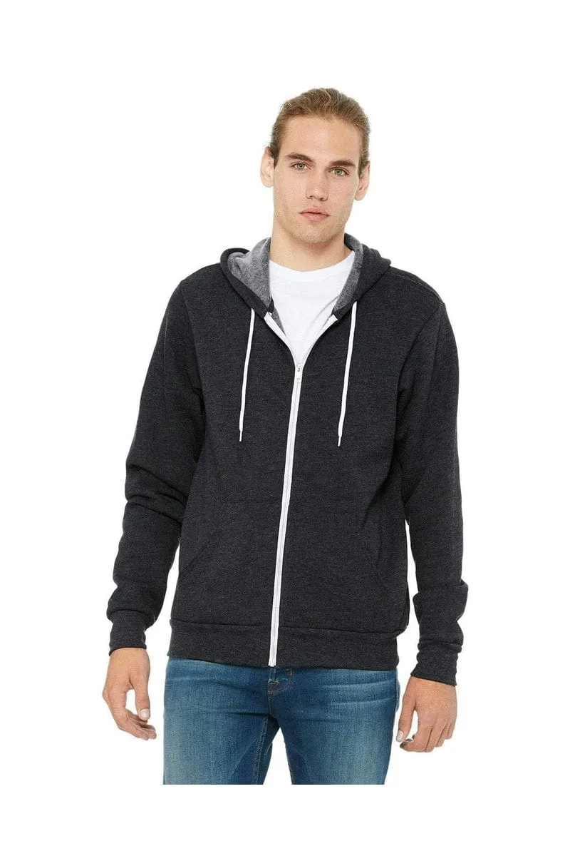 Bella Canvas 3739: Unisex Poly-Cotton Fleece Full-Zip Hoodies