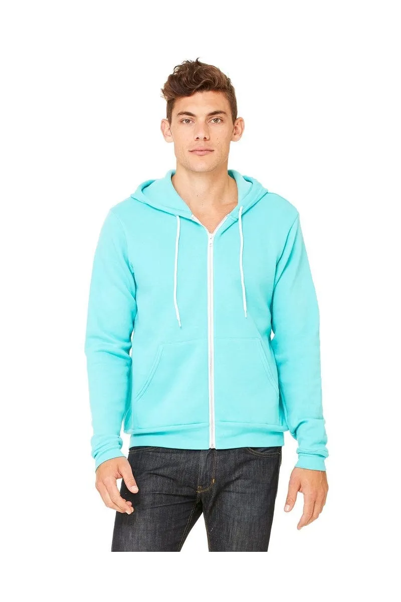 Bella Canvas 3739: Unisex Poly-Cotton Fleece Full-Zip Hoodies