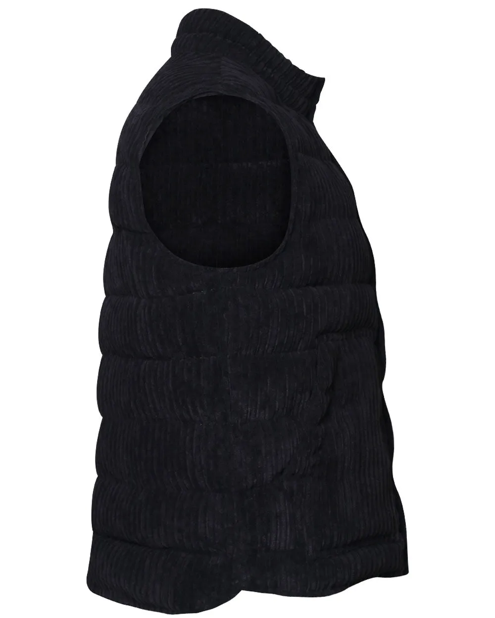 Black Corduroy Puffer Vest