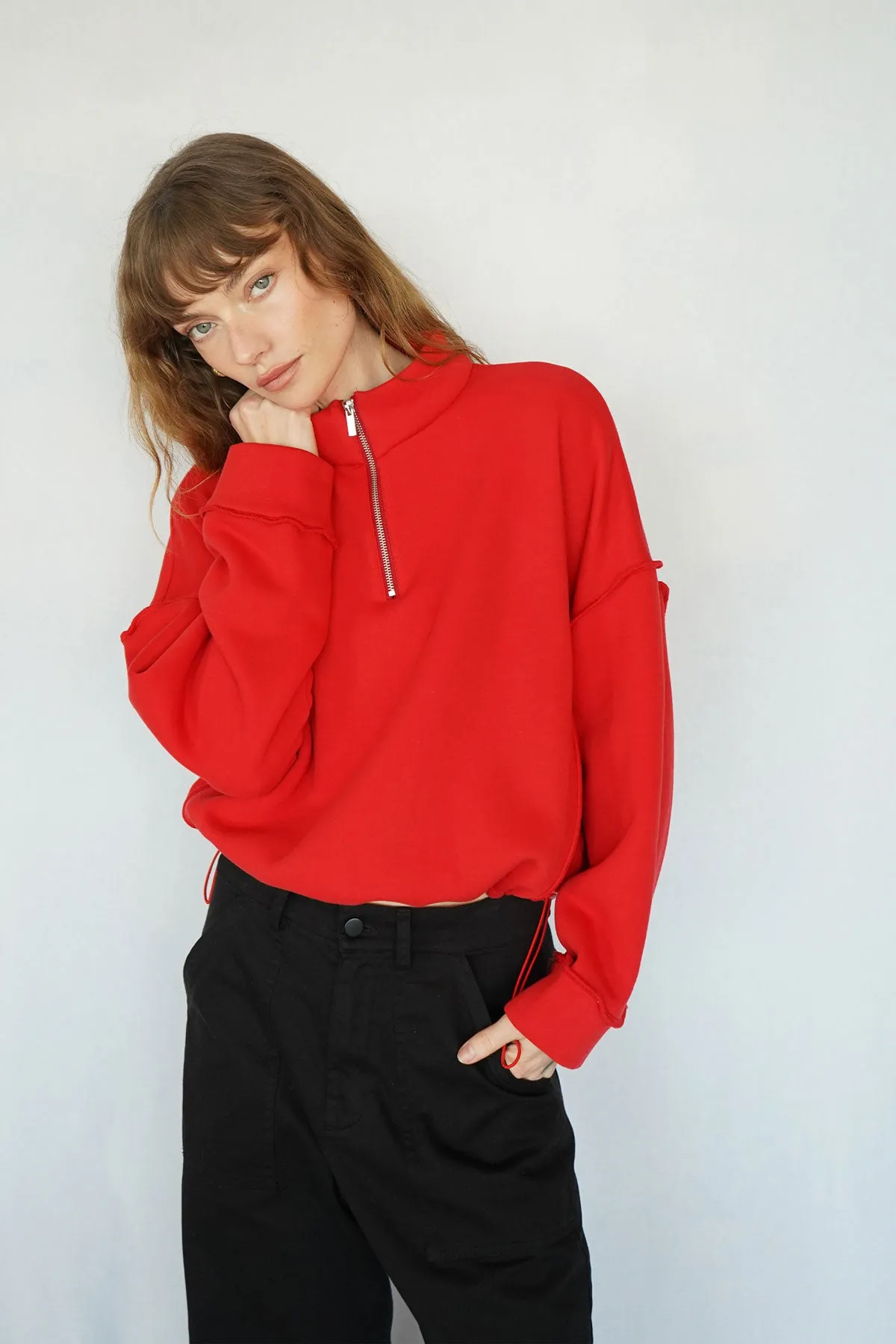 Chandler Fleece Half Zip - High Risk Red