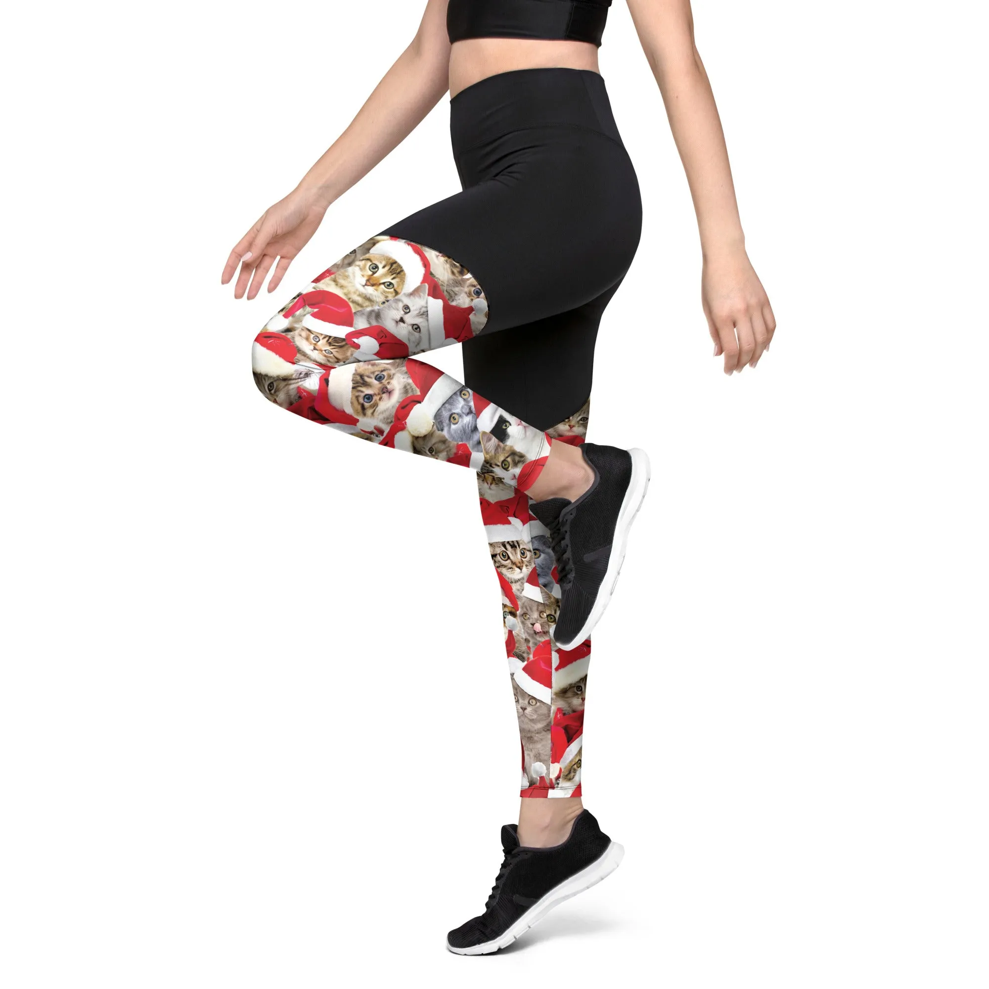 Christmas Cat Compression Leggings