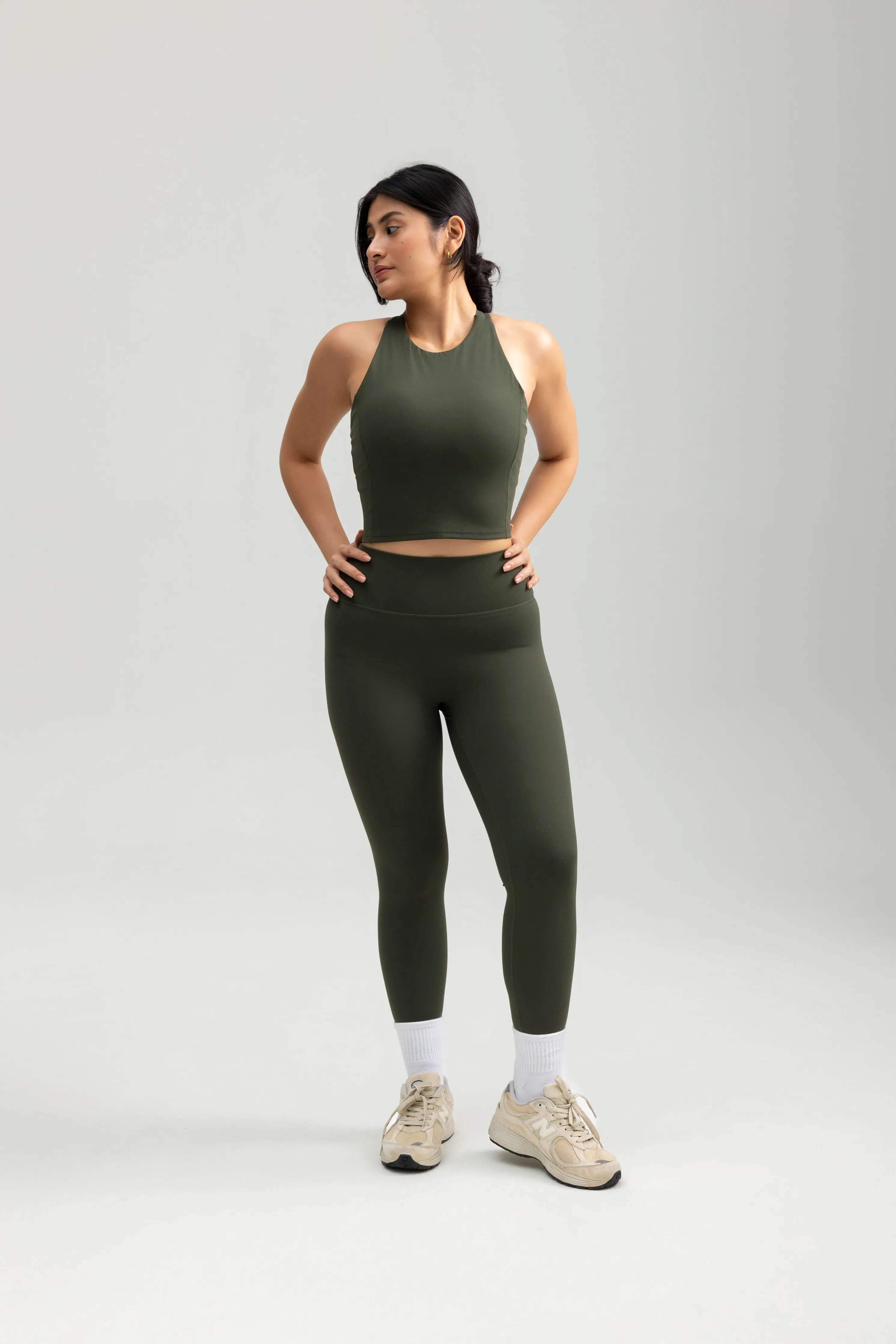 Classic Leggings (Full 24") in Olive (No Pocket)