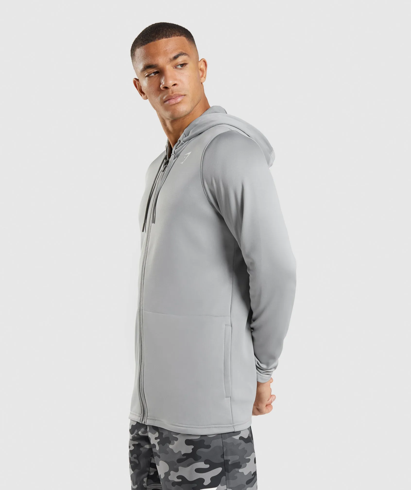 Gymshark Arrival Zip Up Hoodie - Smokey Grey