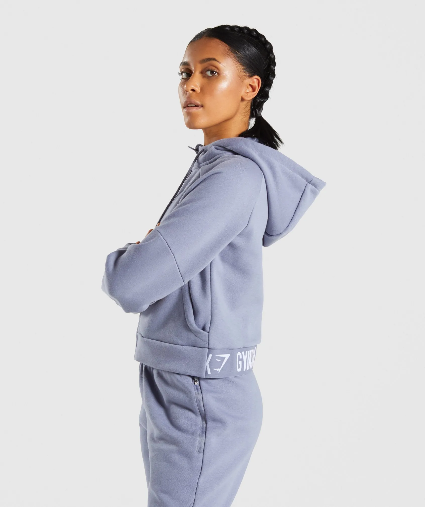 Gymshark Comfy Tracksuit Zip Hoodie - Steel Blue