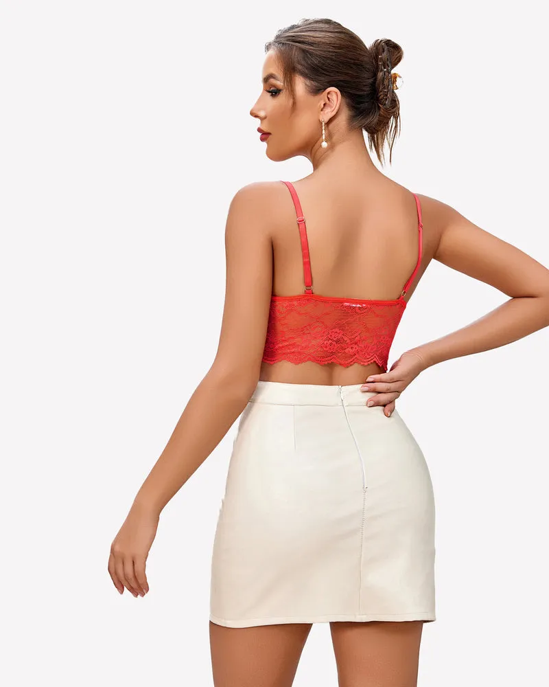 Lace Bustier Tops Cami Crop Top