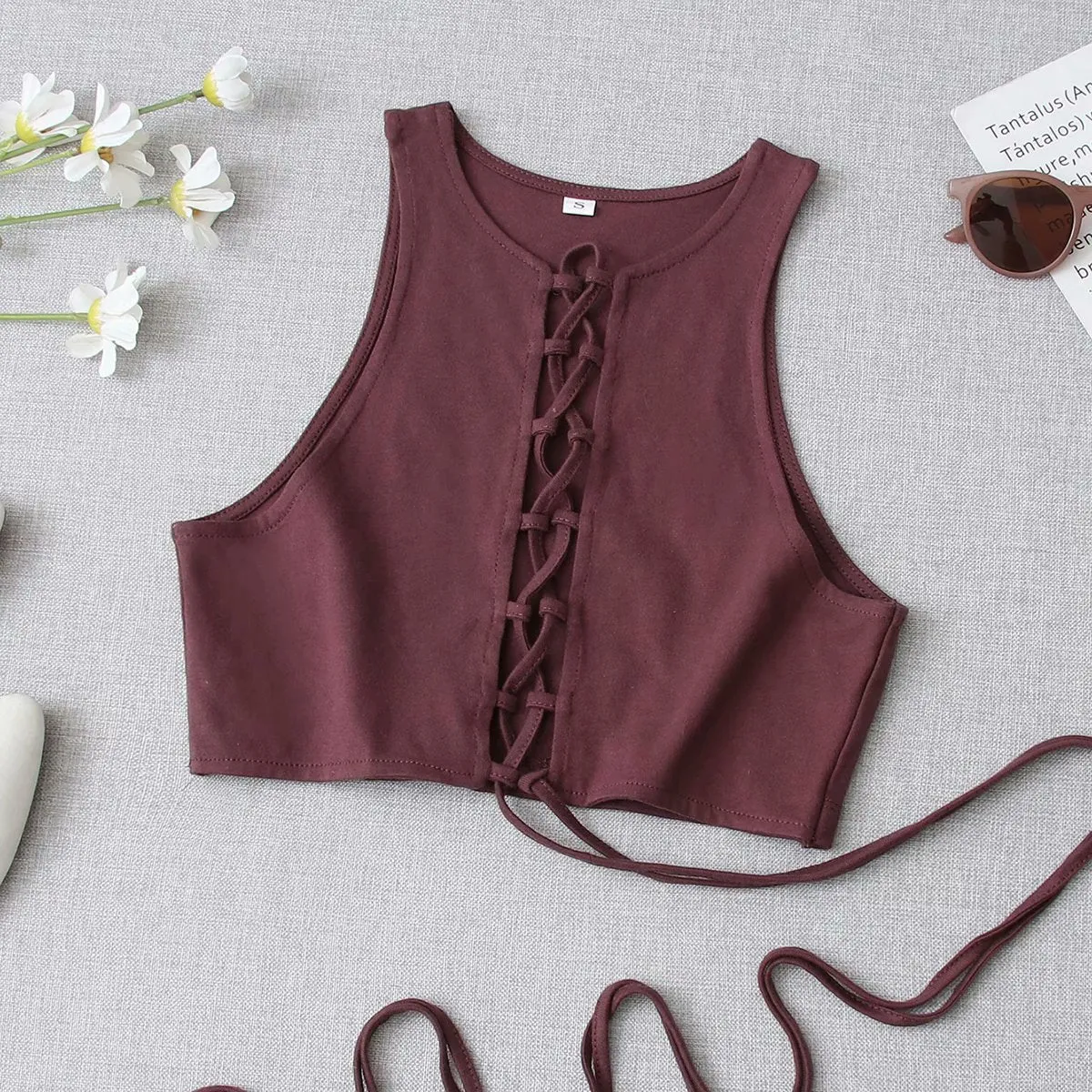 Lace-up Bandage Tank Top