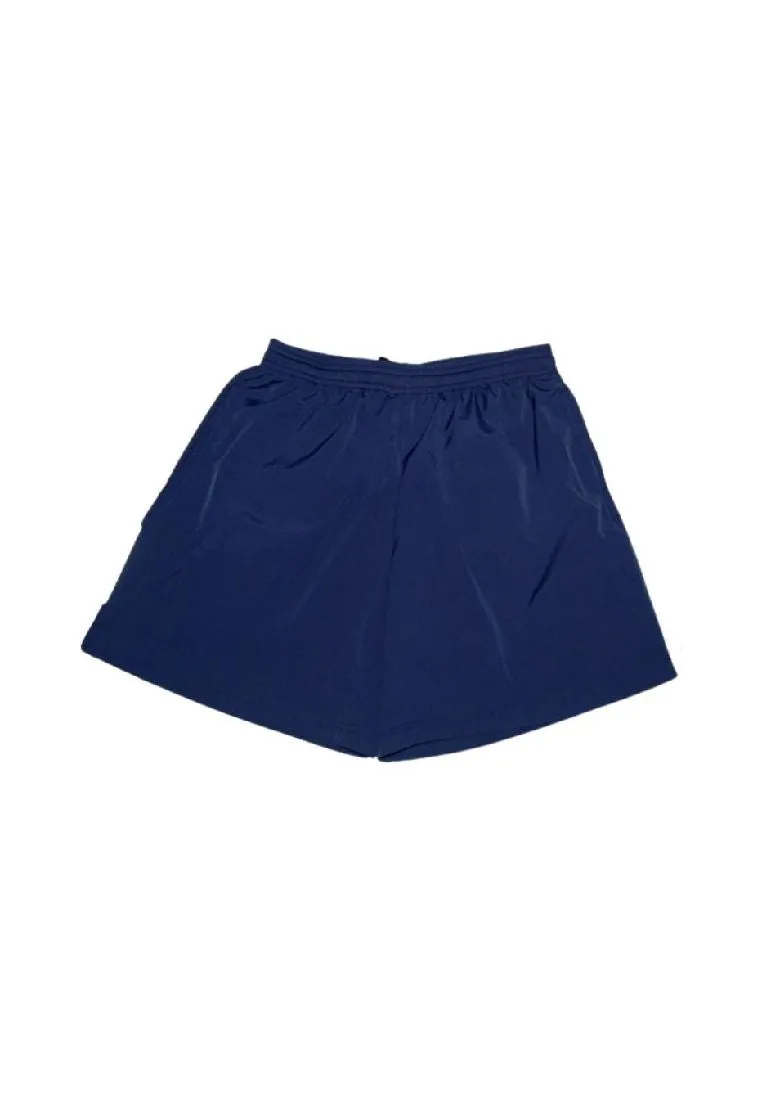 Landmark Running Shorts Nylon Spandex Full Garter With Reflectorize On Back - Navy Blue