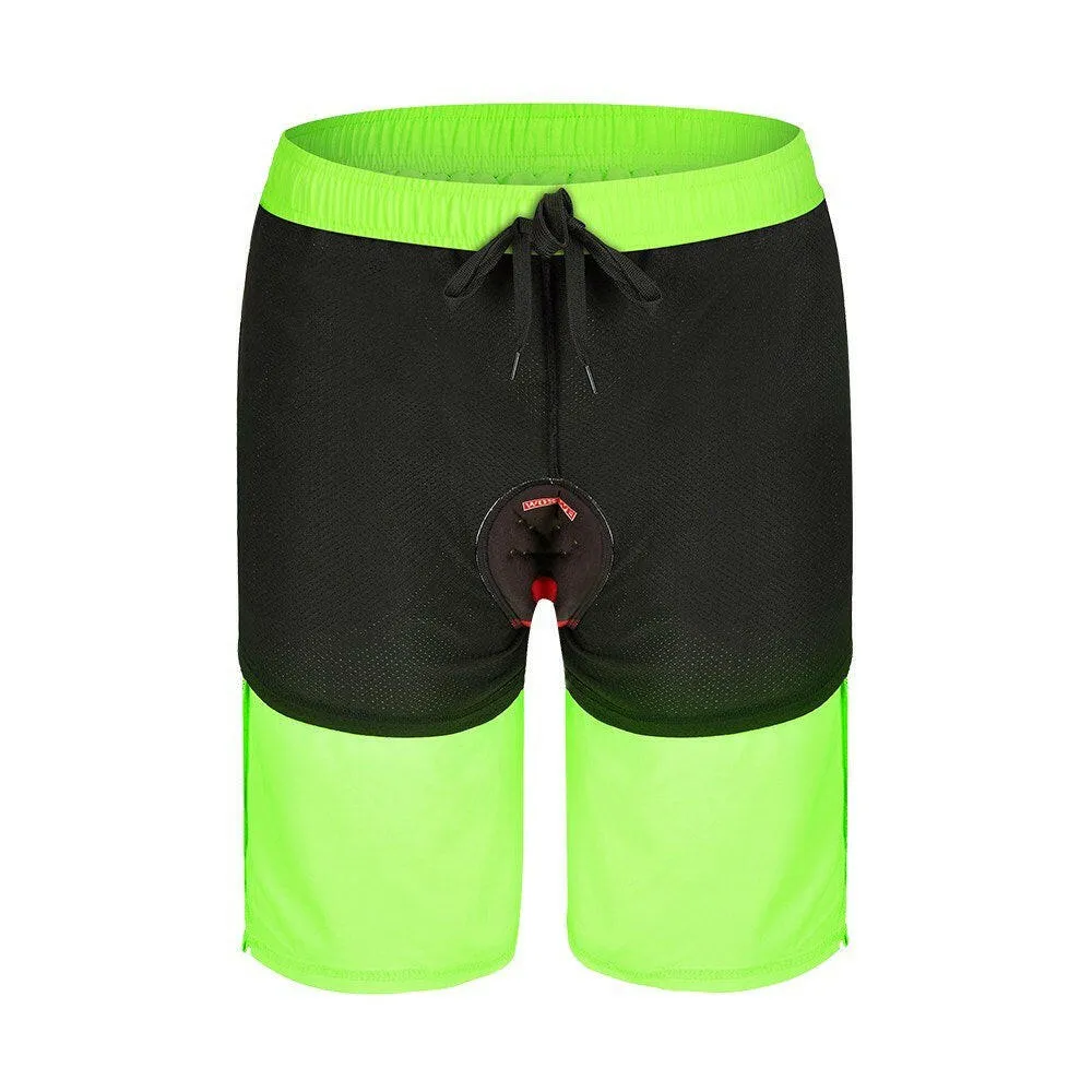 Men Bike Short with 3D Gel Padding and Mesh Lining Breathable Quick Dry Loose-Fit Bicycle Shorts Cycling Running Summer Shorts