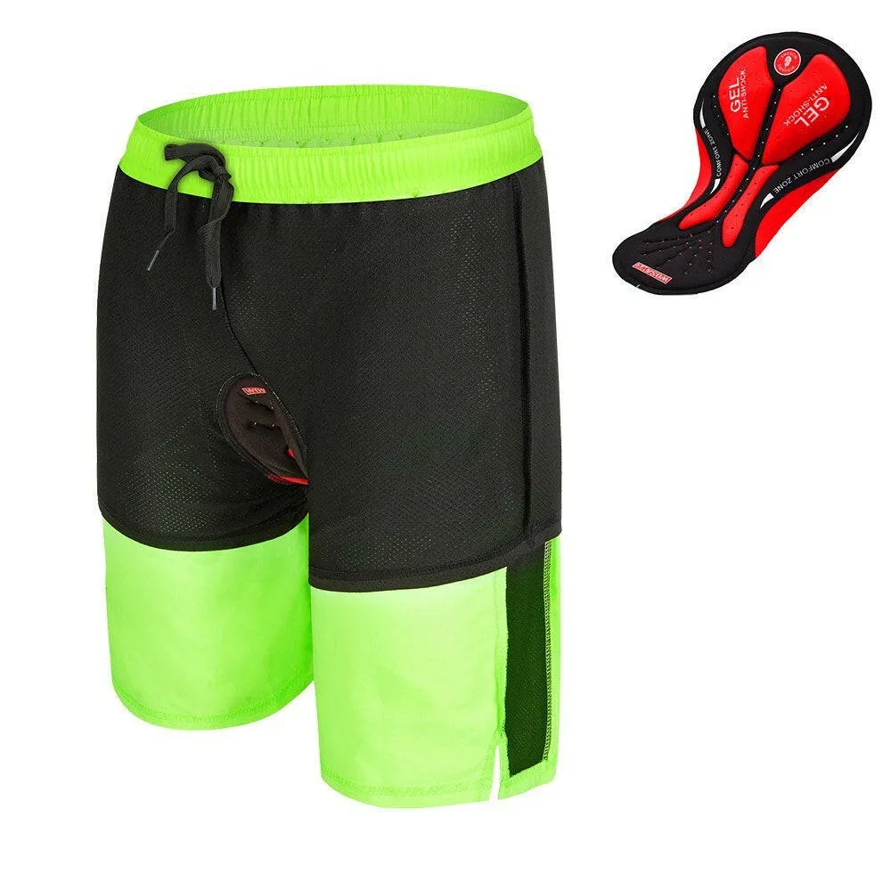 Men Bike Short with 3D Gel Padding and Mesh Lining Breathable Quick Dry Loose-Fit Bicycle Shorts Cycling Running Summer Shorts