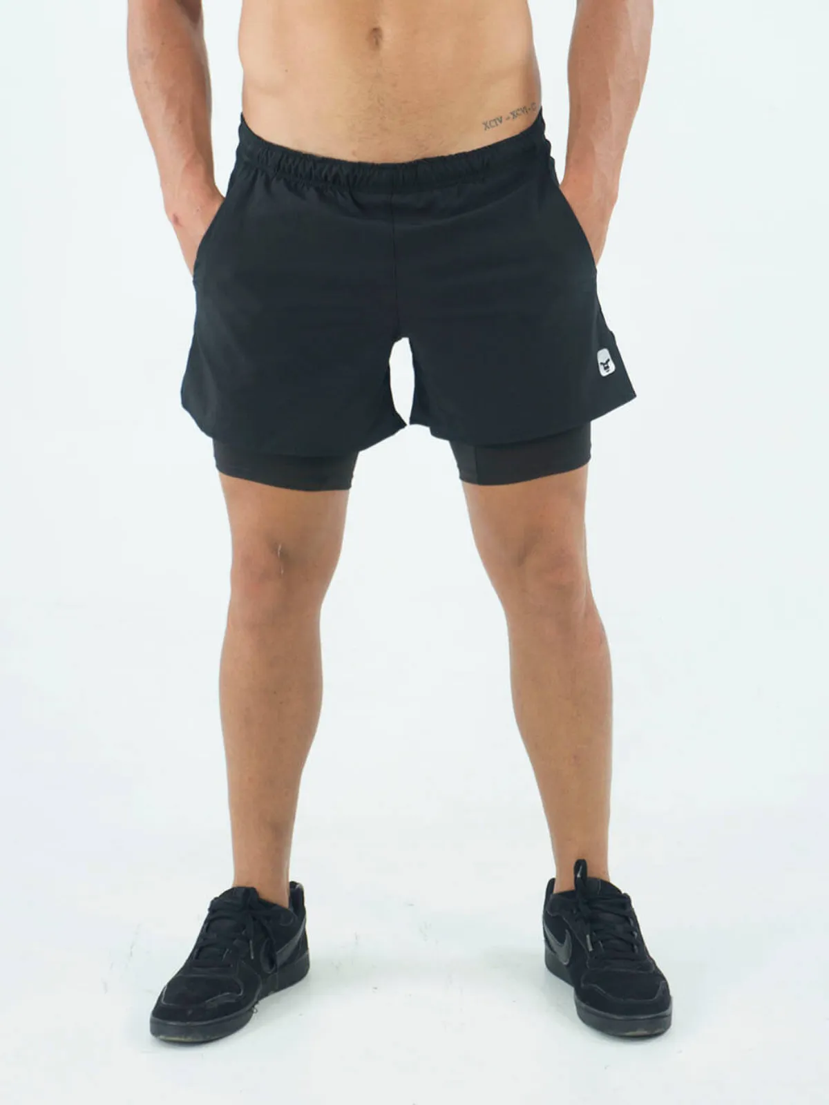 Men's Running Shorts-Black