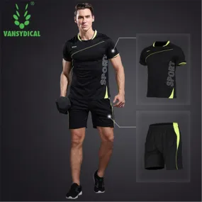 Men's Sportswear Jersey Running Sports Sets Basketball Workout Gym Summer Shirts Quick Dry Shorts