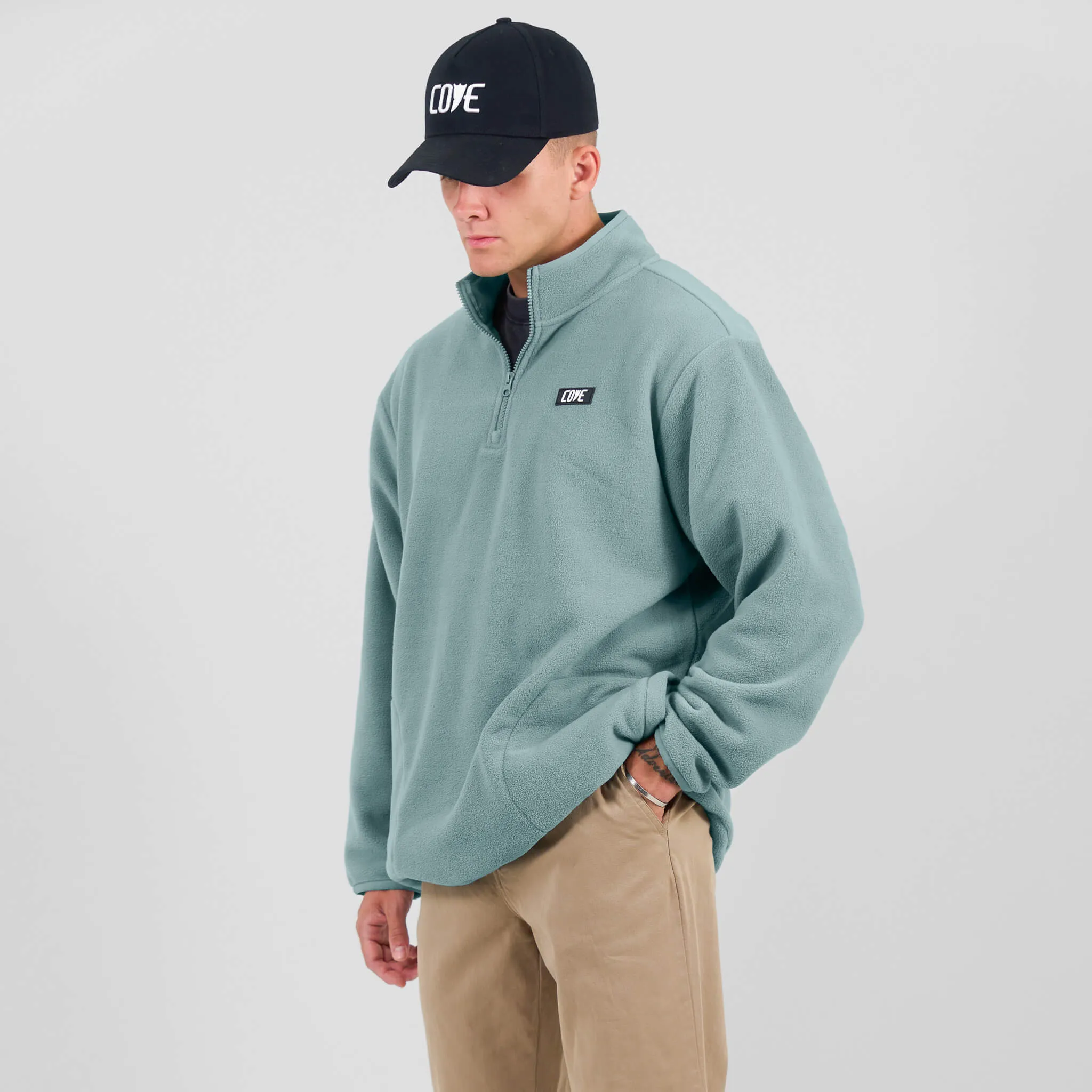 (New) Fleece 1/4 Zip - Saltwater