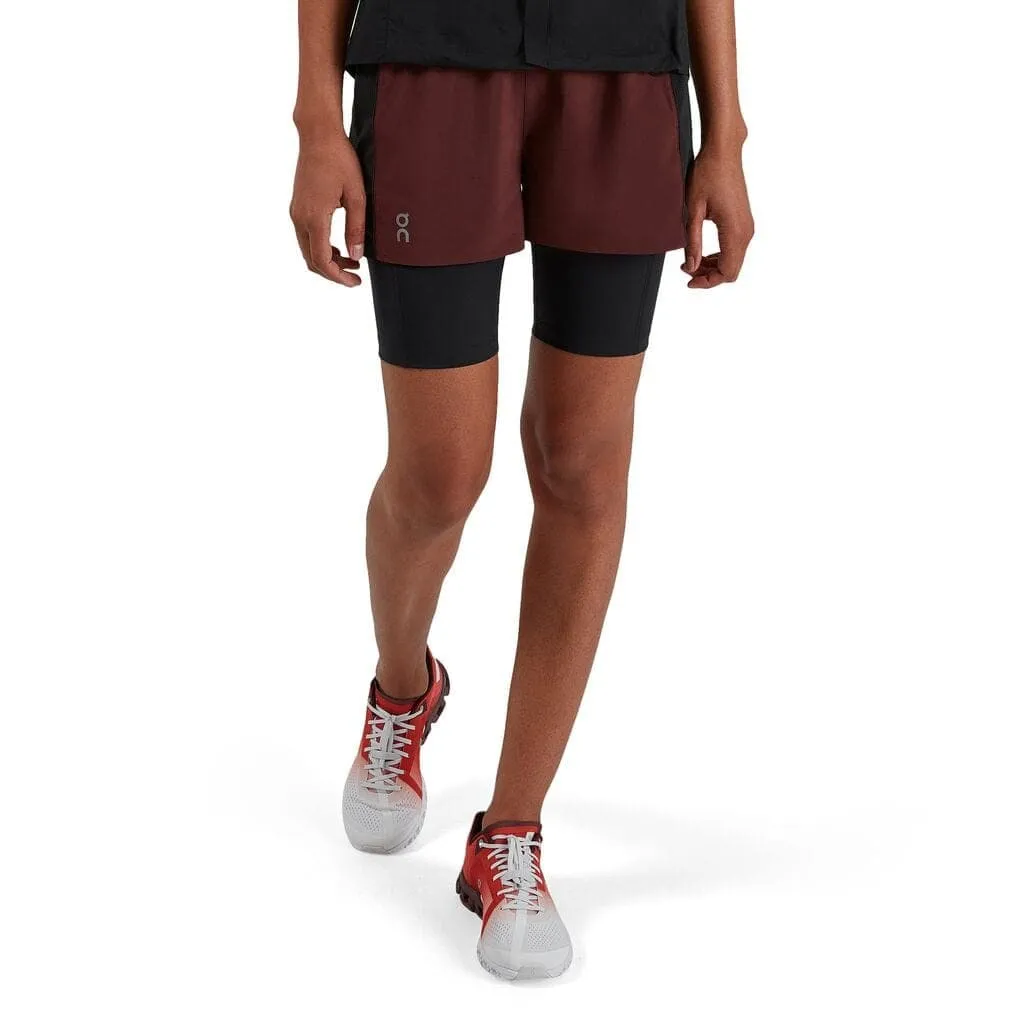 On Running Active Shorts (Women's) - Mulberry/Black