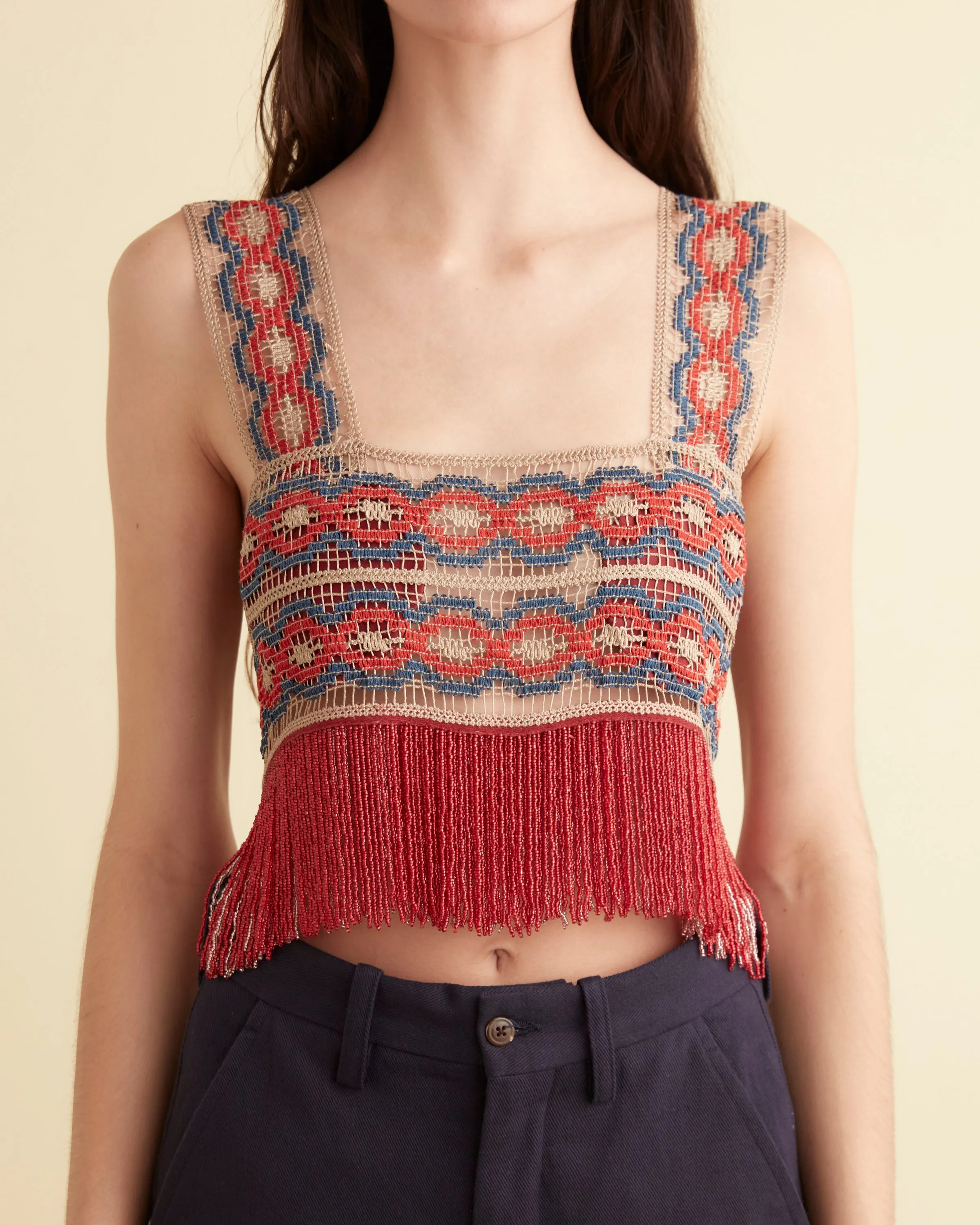 Poulin Fringe Top