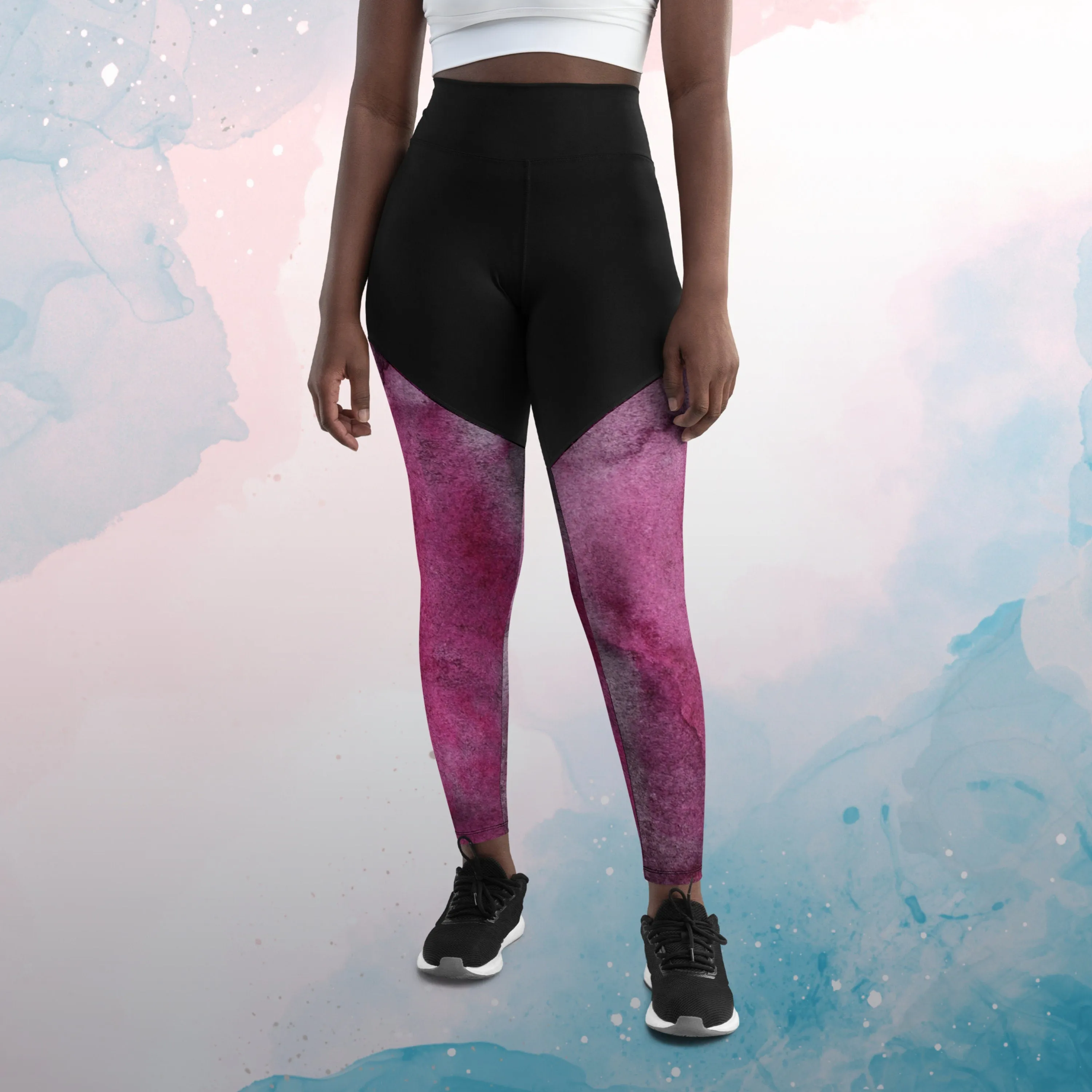 Purple Ruby Jewel Tone Womens Compression Sports Leggings Gym Gift