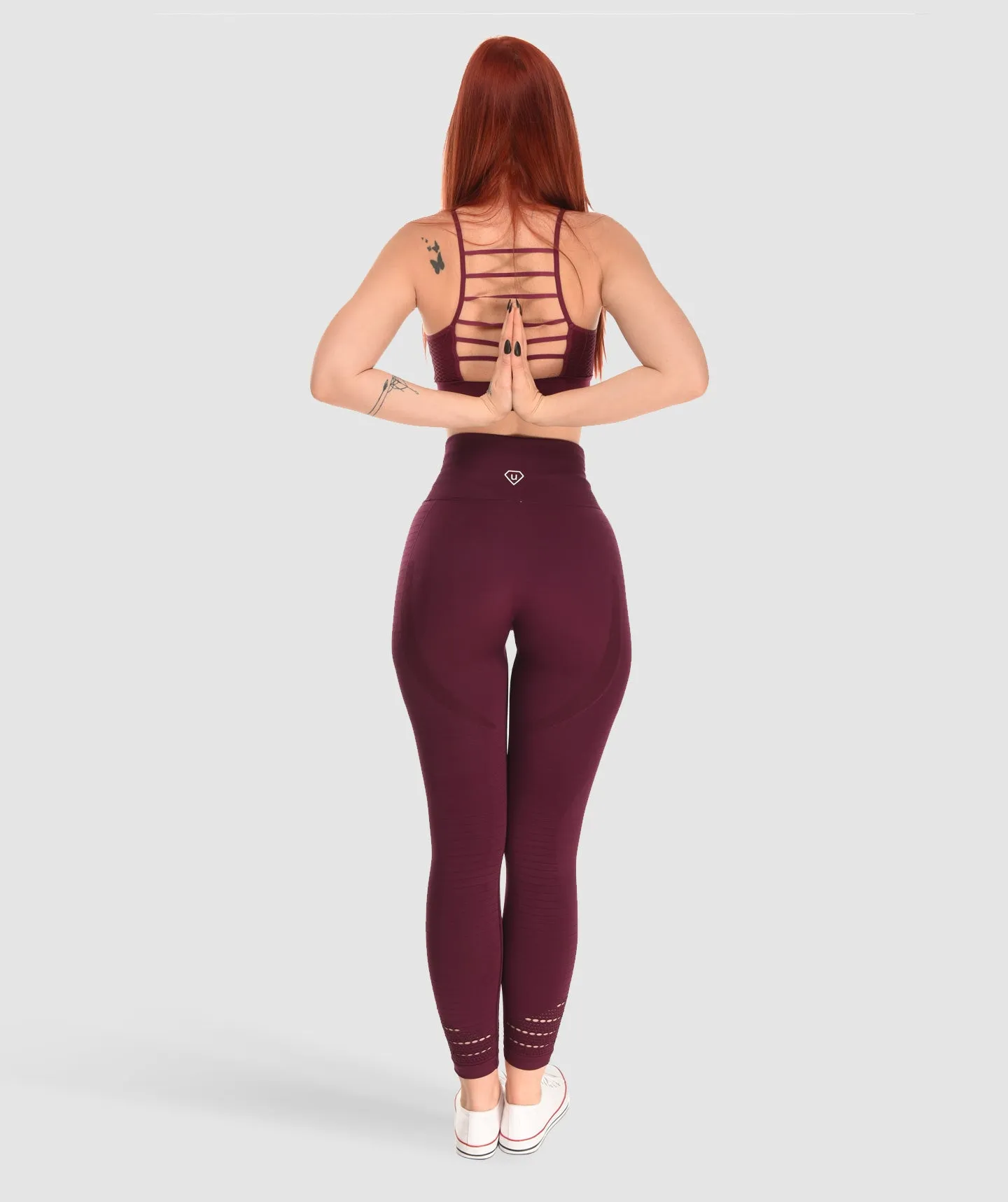 Sarafinna Leggings High Waist in Burgundy