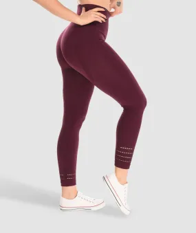 Sarafinna Leggings High Waist in Burgundy