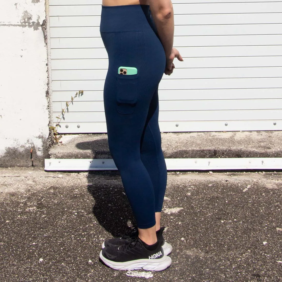 Seamless High-Waisted 7/8 Running Leggings