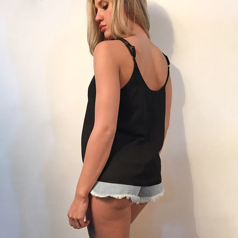 Sexy Camis Black Lace Tank Top