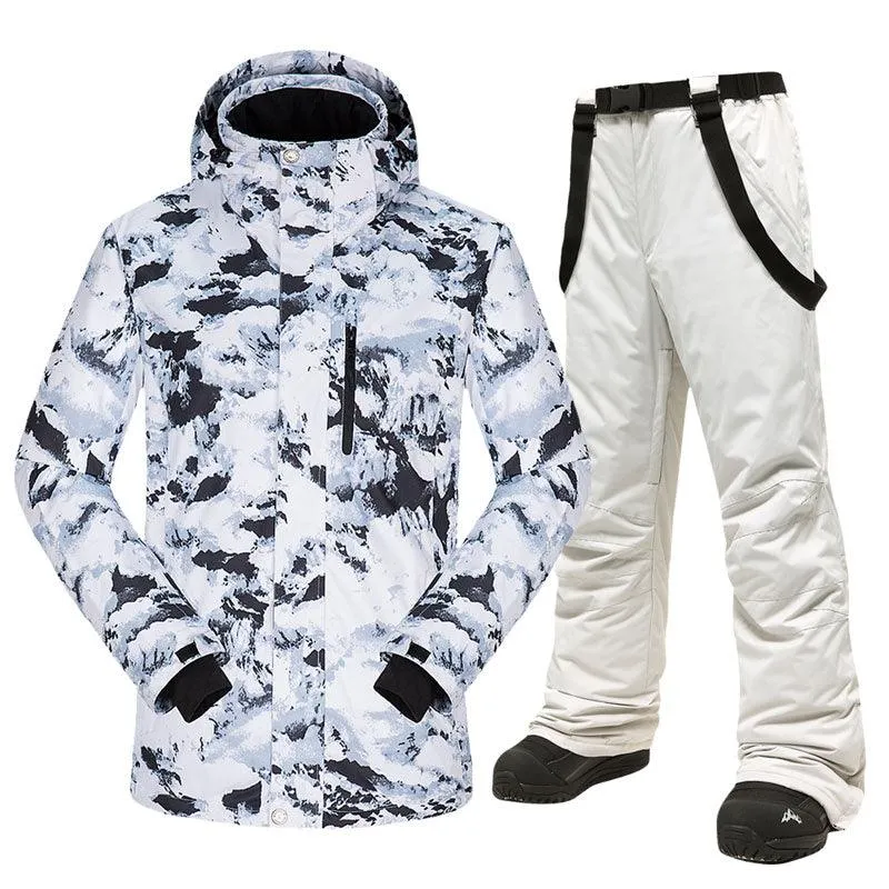 Ski Suit Men Winter -30℃ Warm Windproof