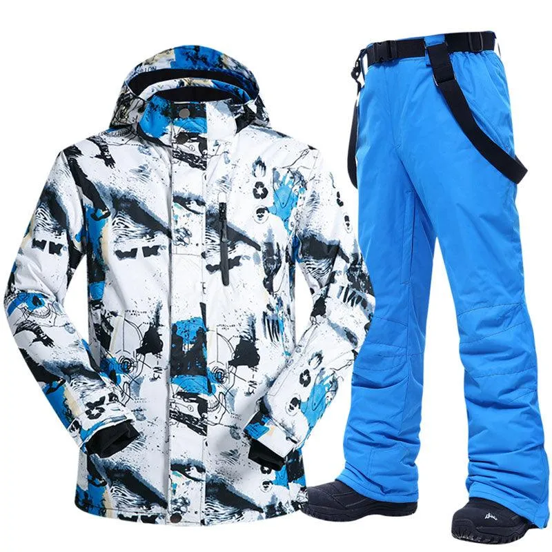 Ski Suit Men Winter -30℃ Warm Windproof