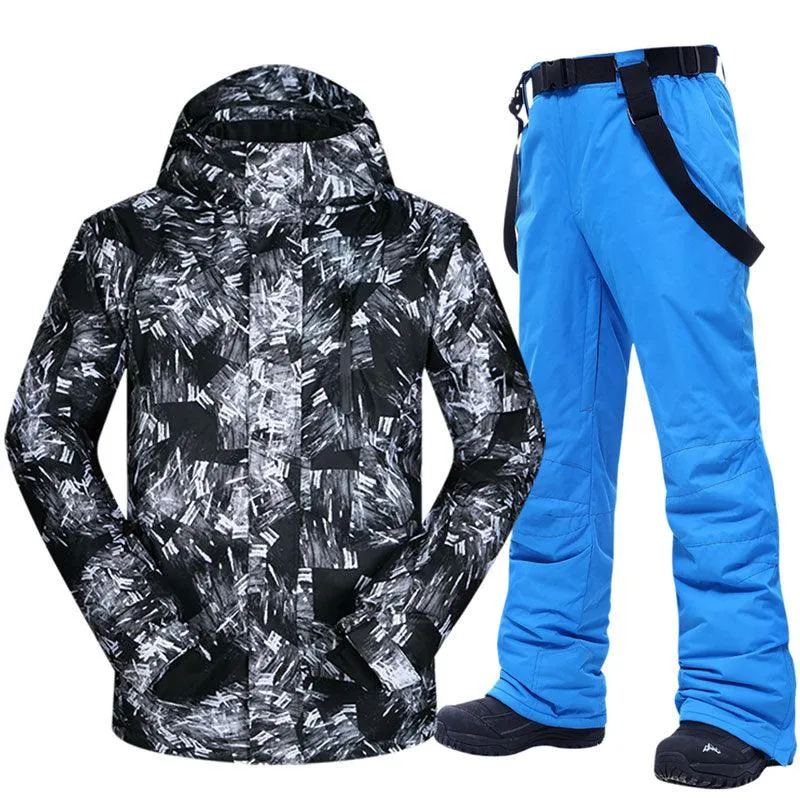 Ski Suit Men Winter -30℃ Warm Windproof