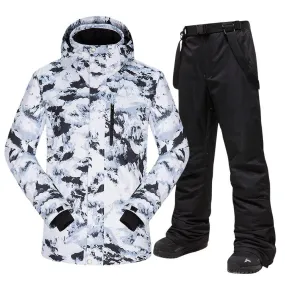 Ski Suit Men Winter -30℃ Warm Windproof