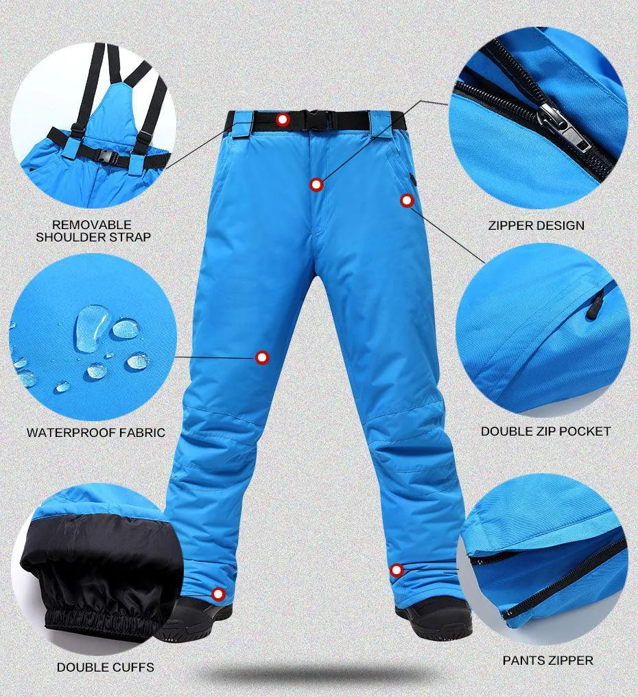 Ski Suit Men Winter -30℃ Warm Windproof