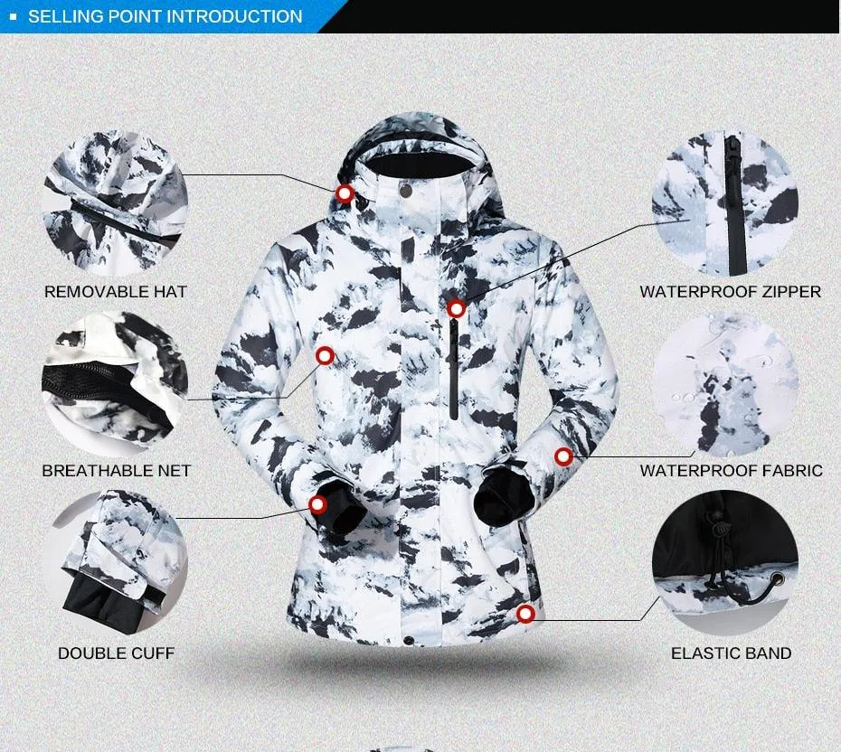 Ski Suit Men Winter -30℃ Warm Windproof