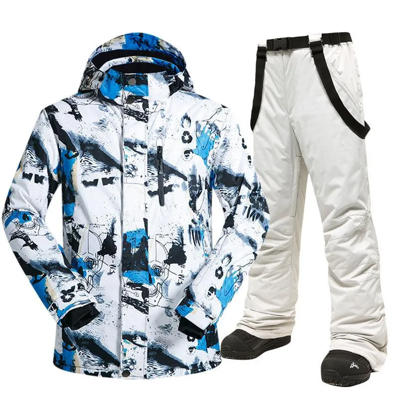 Ski Suit Men Winter -30℃ Warm Windproof