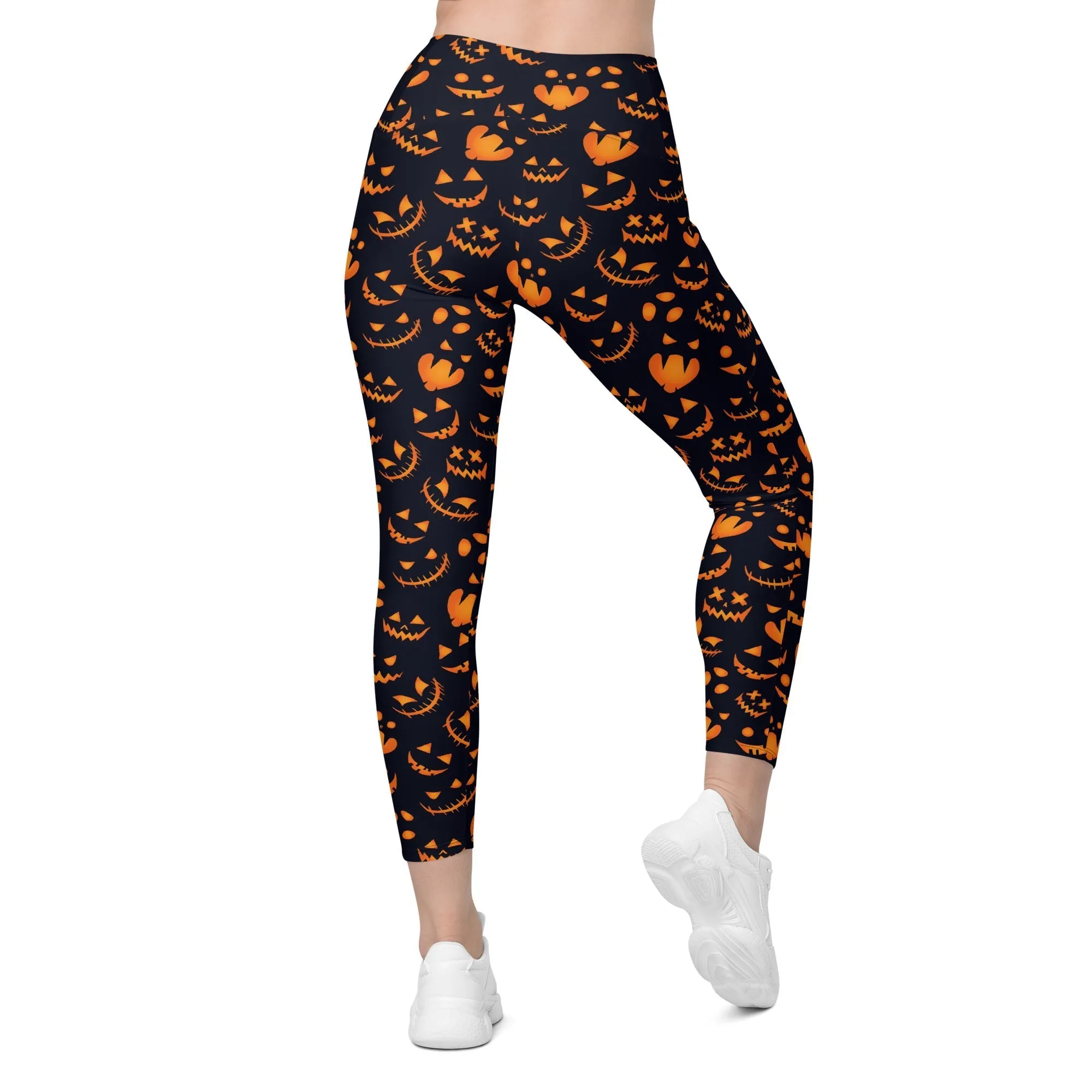 Spooktacular Halloween Leggings With Pockets