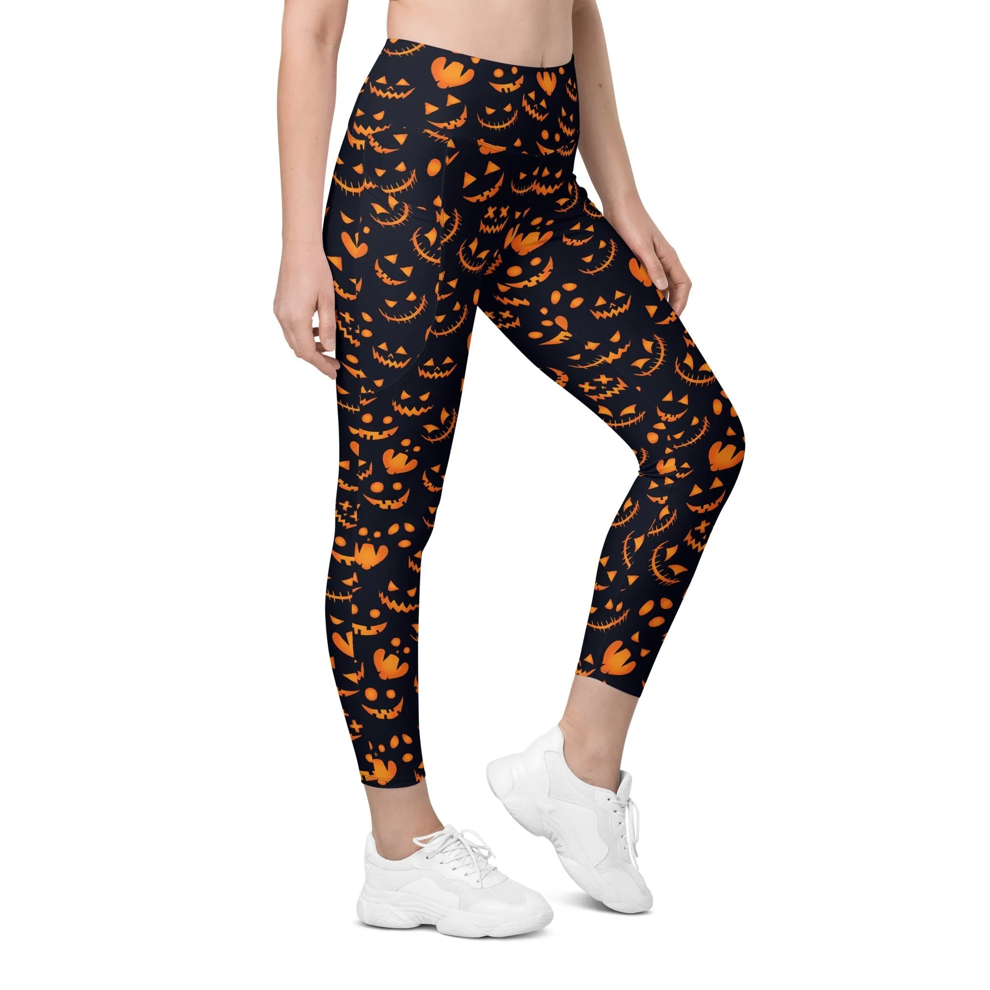 Spooktacular Halloween Leggings With Pockets