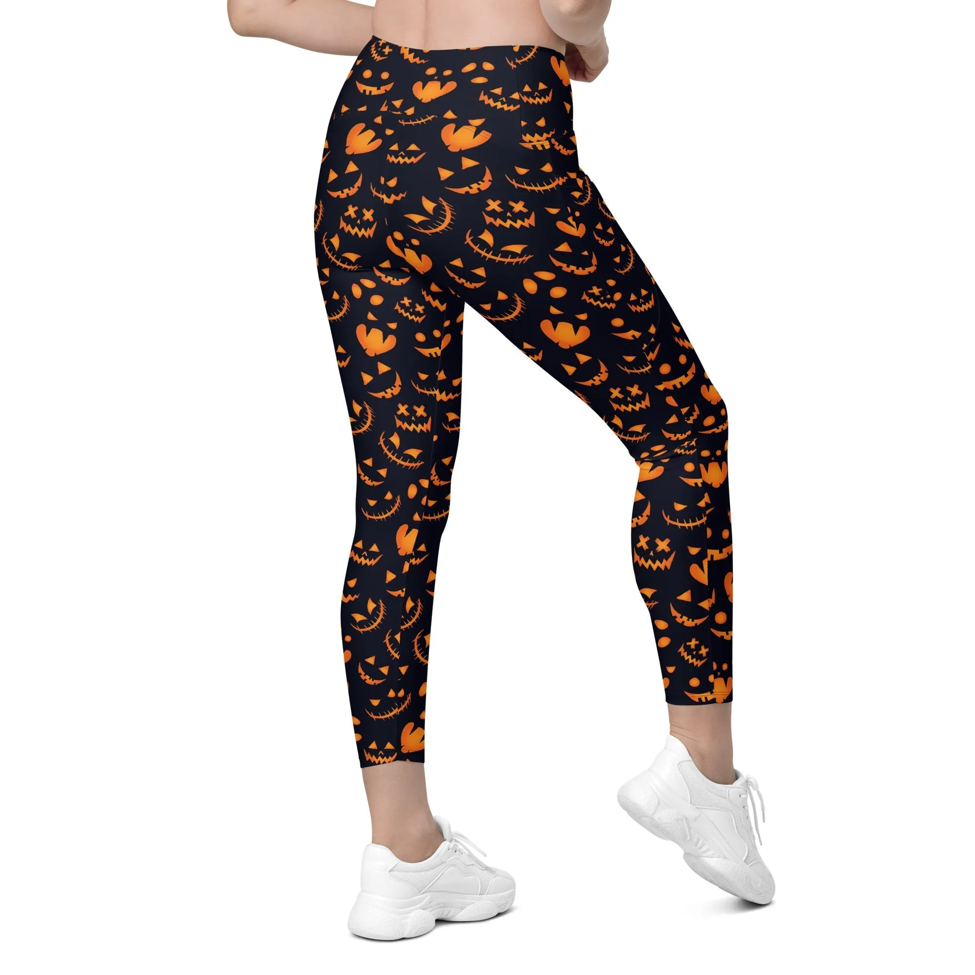 Spooktacular Halloween Leggings With Pockets