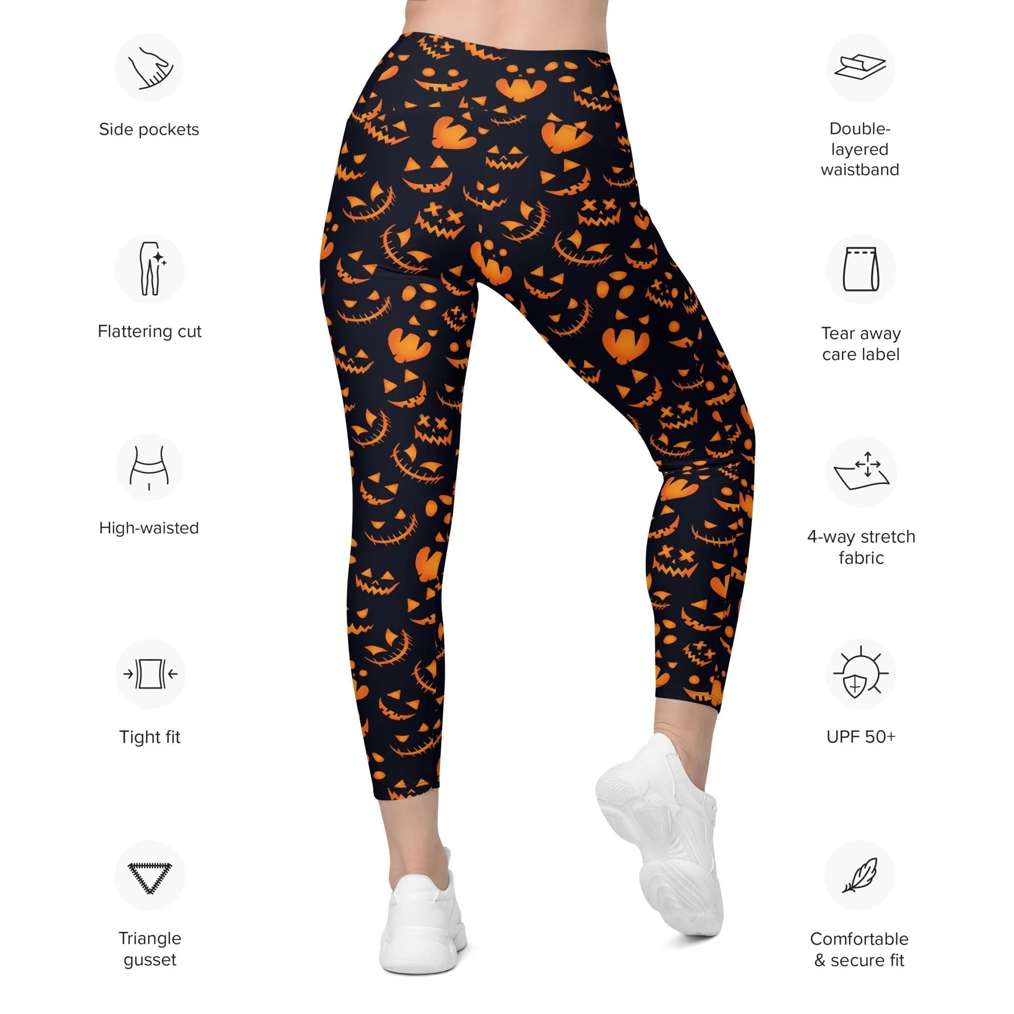 Spooktacular Halloween Leggings With Pockets